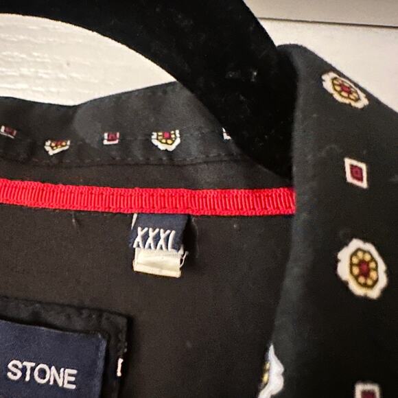 Silverstone collection black printed button down shirt size XXXL - Picture 4 of 6